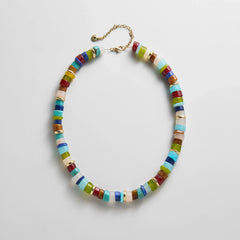 Jennifer Rondelle Beaded Necklace - Dark Multi Bead