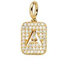 Block Pavé Initial Cluster Charm - A