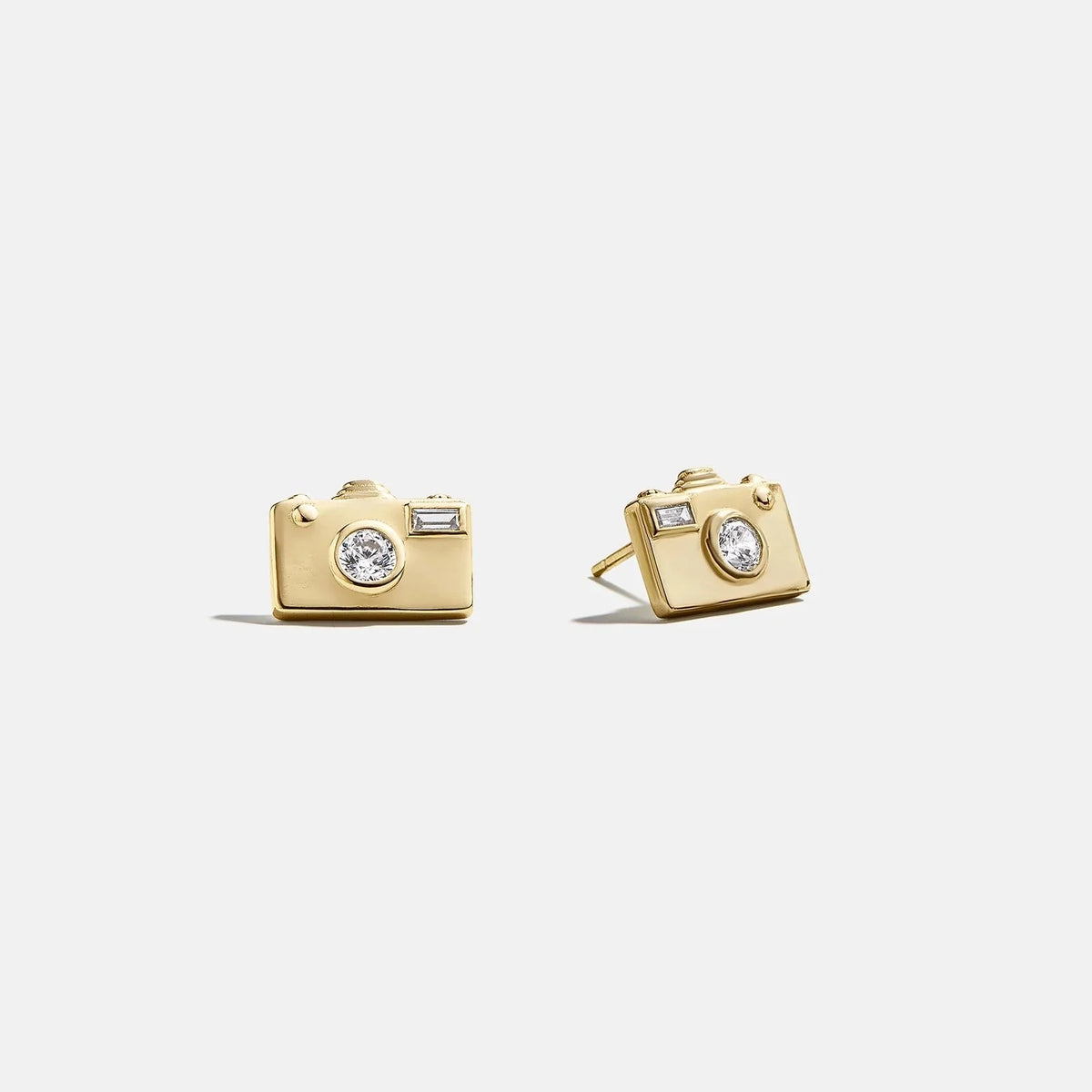 14K Gold Just For Fun Earrings - Camera
