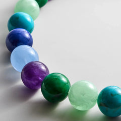 Jane Beaded Necklace - Blue/Purple Multi Bead