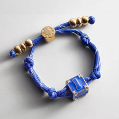 Block Party Varsity Number Custom Bracelet  - Cobalt Single Digit