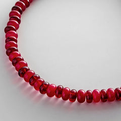 Joyce Semi-Precious Beaded Necklace - Red Jasper