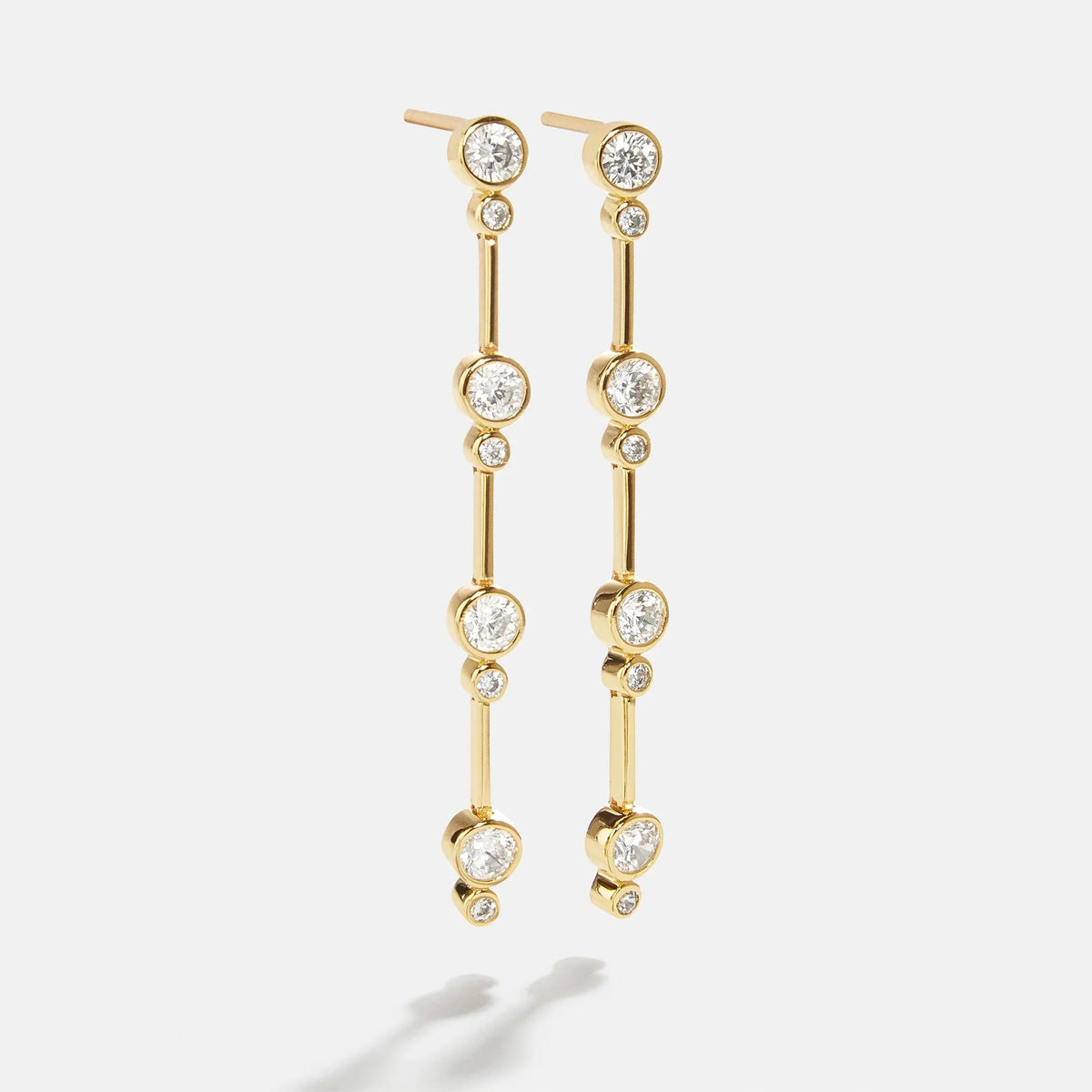 18K Gold Celine Earrings - Gold/Pavé