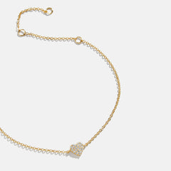 18K Gold Heart Bracelet - Heart