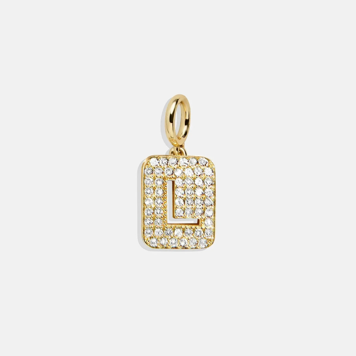 Block Pavé Initial Cluster Charm - L