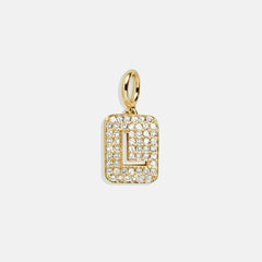 Block Pavé Initial Cluster Charm - L