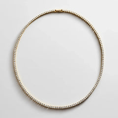 Billie Gold Tennis Necklace - Gold Plated Brass
