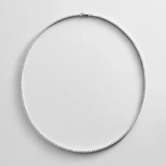 Billie Silver Tennis Necklace - Rhodium Plated Silver