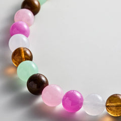 Mini Jane Beaded Necklace - Pink Multi Bead