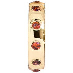 14K Gold Birthstone Charm Beads - Garnet