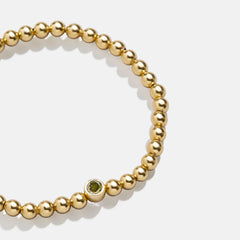 18K Gold Birthstone Pisa Bracelet - Peridot