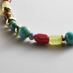 Justine Semi-Precious Beaded Necklace - Multi Bead