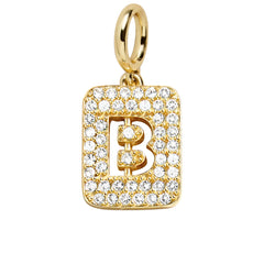 Block Pavé Initial Cluster Charm - B
