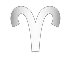 Aries Mini Zodiac Icon - Silver