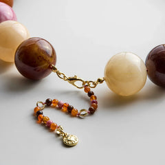 Jane Beaded Necklace - Brown Multi Bead
