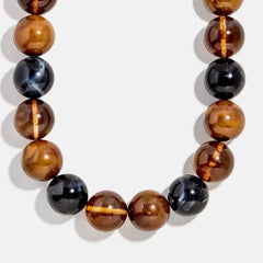 Jane Beaded Necklace - Brown/Black Multi Bead