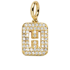 Block Pavé Initial Cluster Charm - H