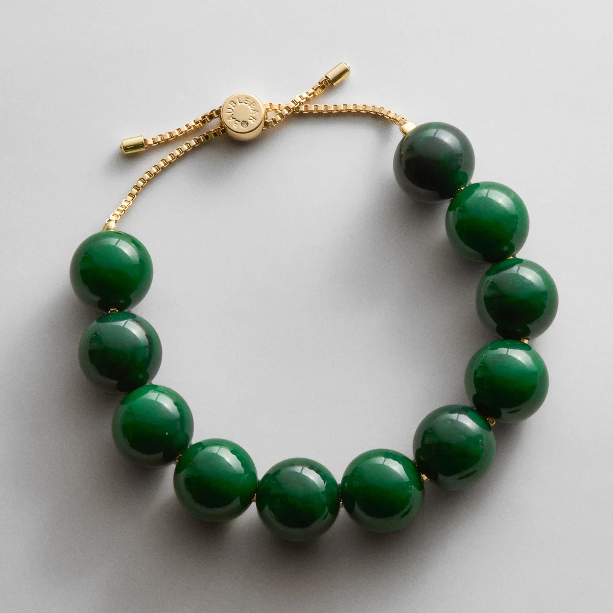 Jane Beaded Bracelet - Dark Green Bead