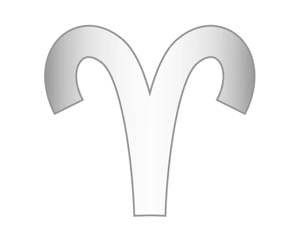 Aries Zodiac Icon - Silver
