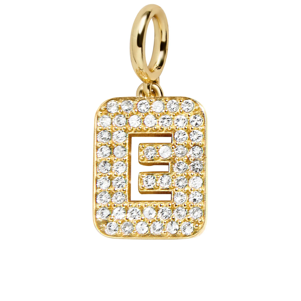 Block Pavé Initial Cluster Charm - E