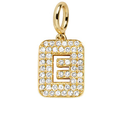 Block Pavé Initial Cluster Charm - E