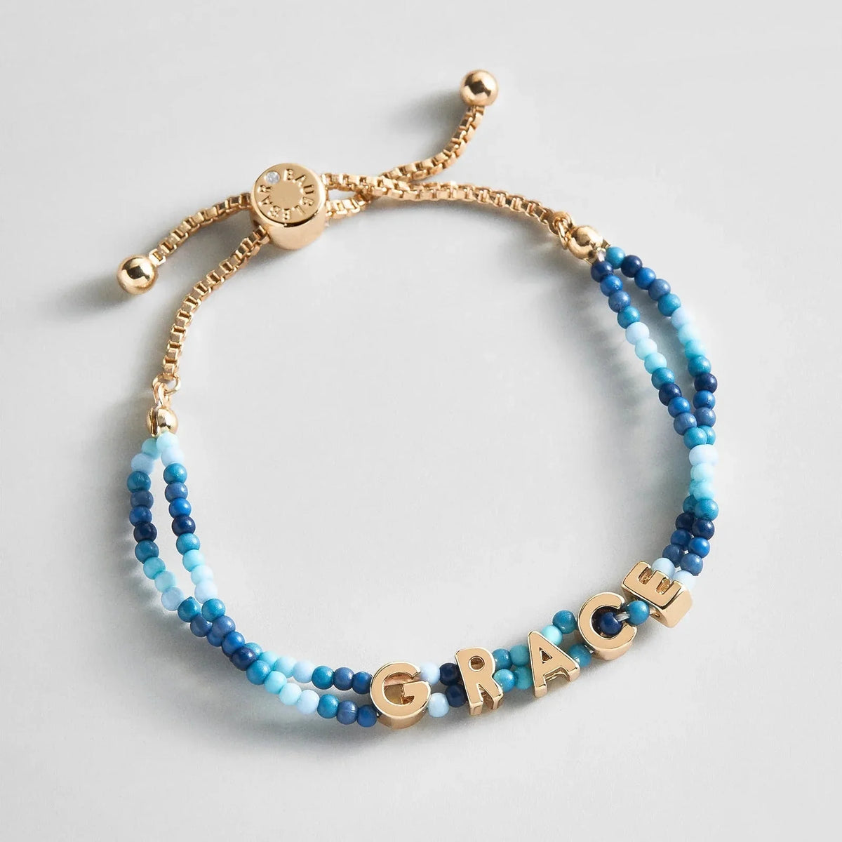 Bead Mine Kids’ Custom Name Bracelet - Blue Multi