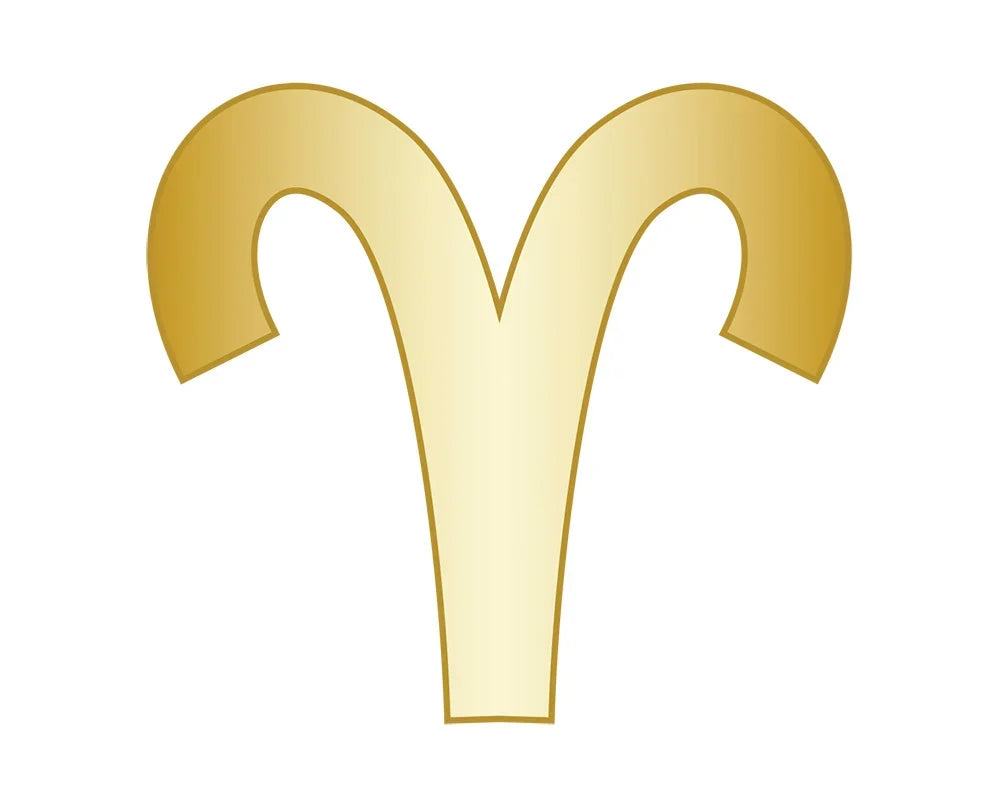 Aries Zodiac Icon - Gold
