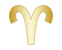 Aries Zodiac Icon - Gold