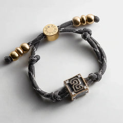 Block Party Varsity Number Custom Bracelet  - Onyx Single Digit