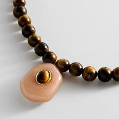 Janelle Semi-Precious Necklace - Tiger's Eye