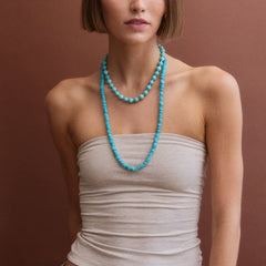 Jocelyn Beaded Necklace - Turquoise Bead