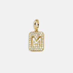 Block Pavé Initial Cluster Charm - M