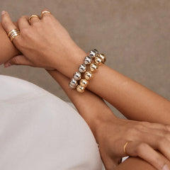Jane Beaded Bracelet - Silver Bead