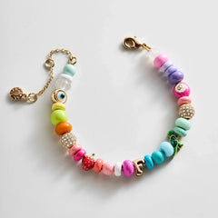Beaded Custom Charm Bracelet - Multi Beaded Bracelet