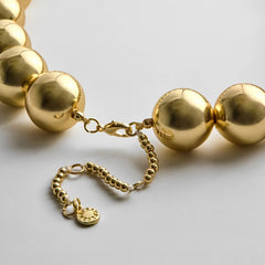Jane Beaded Necklace - Gold Bead
