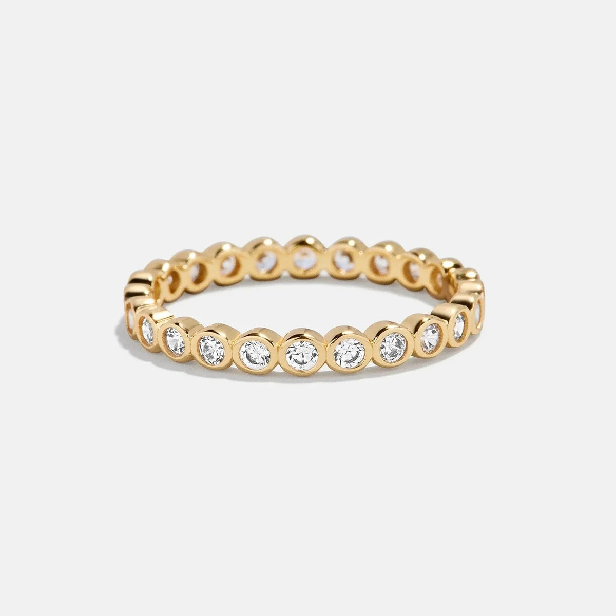 Amalie 18K Gold Ring - Gold/Pavé