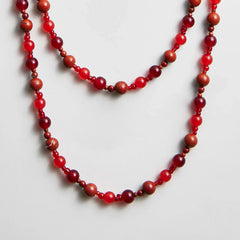 Charlotte Beaded Necklace - Red Jasper