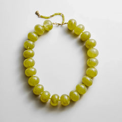 Joan Semi-Precious Necklace - Olive