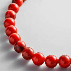 Mini Jane Beaded Necklace - Red Jasper