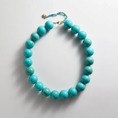 Jane Beaded Necklace - Turquoise Bead