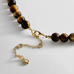 Janelle Semi-Precious Necklace - Tiger's Eye