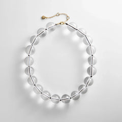 Jane Beaded Necklace - Clear/Black