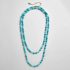 Charlotte Semi-Precious Necklace - Turquoise Bead