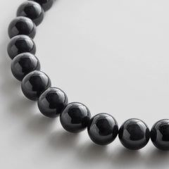 Mini Jane Beaded Necklace  - Black Bead