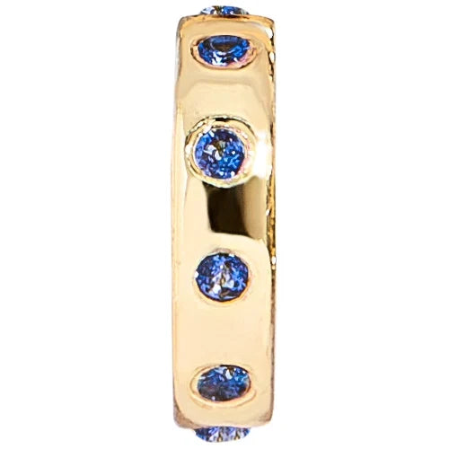 14K Gold Birthstone Charm Beads - Sapphire