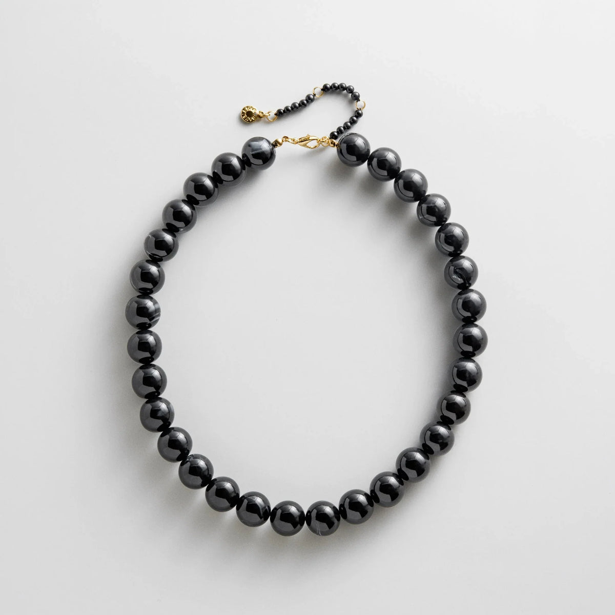 Mini Jane Beaded Necklace  - Black Bead