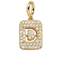 Block Pavé Initial Cluster Charm - D