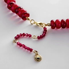 Joyce Semi-Precious Beaded Necklace - Red Jasper