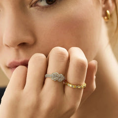 18K Gold Mabel Ring - Gold/Pavé