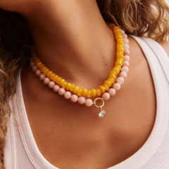Joyce Semi-Precious Beaded Necklace - Citrine